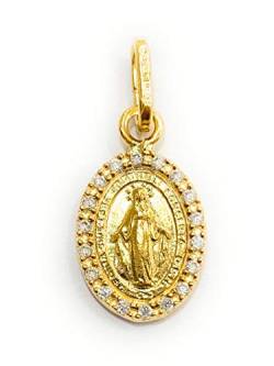 De Bussy Medaille Jungfrau Milagrosa in Sterlingsilber Abdeckung Gold 18 kt von De Bussy