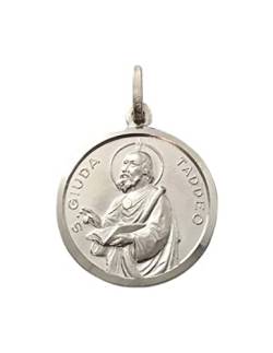 Medaille Anhänger St. Judas Thadeo Sterling Silber, Silber von De Bussy