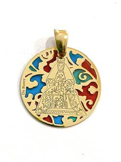 Medaille Jungfrau der Könige aus 925 mm Sterlingsilber, beschichtet mit 18 kt Gold und Emaille®, Silber von De Bussy