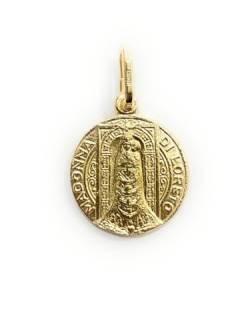 Medaille Jungfrau von Loreto in Sterlingsilber mit 18-karätigem Gold überzogen, Silber von De Bussy
