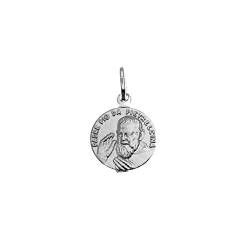 Medaille Padre PIO in Sterlingsilber von De Bussy