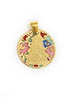 Medaille der Jungfrau von Rocio aus Sterlingsilber und Emaille®, Sterling-Silber von De Bussy