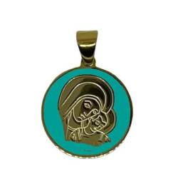Medaillen-Anhänger der Jungfrau des Neokatechumenalen Weges aus Sterlingsilber, Silber von De Bussy