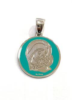 Medaillen-Anhänger der Jungfrau des Neokatechumenalen Weges aus Sterlingsilber, Silber von De Bussy
