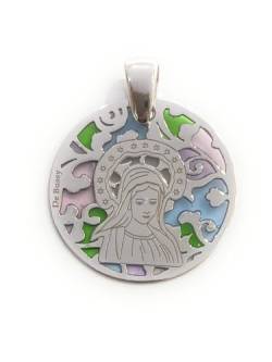 De Bussy Medjugorje Virgen Medjugorje aus 925 mm Sterlingsilber und Emaille®, Silber von De Bussy
