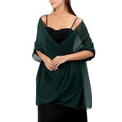 De feuilles Damen Stola Schal Umhangtücher für Abendkleid Festlich Hochzeit Braut Frühling Sommer in verschiedenen Farben,weich und Schein 200 * 70CM Farbe A von De feuilles