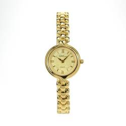 DeCave 006314105 - Damen Schmuckbanduhr - Messing Gold platiert 23 mm - Miyota 1L22 - Gesamtlänge ca. 18 cm von DeCave