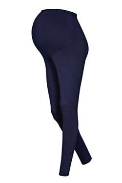 DeDavide Winterleggings mit Fleece warme Leggings für Schwangere Umstandshose Leibhohe 10 Farben (Dunkelblau, L) von DeDavide