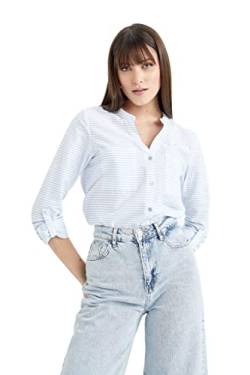 DeFacto Damen L7967AZ Shirt, Blue, M von DeFacto