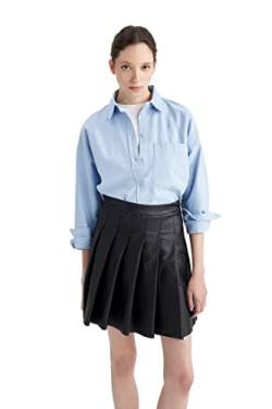 DeFacto Damen V2439AZ Tunic Shirt, LT.Blue, L von DeFacto