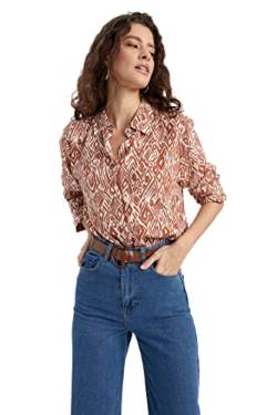 DeFacto Damen W4515AZ Tunic Shirt, D.Camel, M von DeFacto