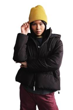 DeFacto Damen Winterjacke Jacke Mantel - Stilvolle Damenbekleidung für die kalte Jahreszeit - Eleganter Wintermantel für Damen in langer Ausführung Relax Fit Hooded von DeFacto