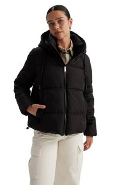 DeFacto Damen Winterjacke Jacke Mantel - Stilvolle Damenbekleidung für die kalte Jahreszeit - Eleganter Wintermantel für Damen in langer Ausführung Relax Fit Hooded von DeFacto