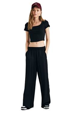 DeFacto Damen X0137az Casual Pants, Schwarz, 38 EU von DeFacto