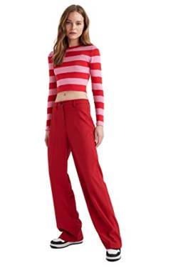 DeFacto Damen X4236az Casual Pants, Rot, 34 EU von DeFacto