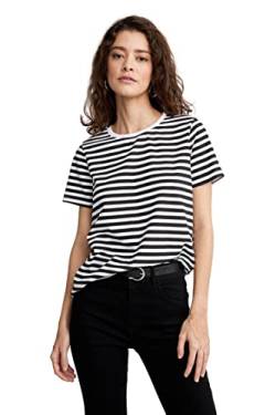 DeFacto Damen X4604AZ T-Shirt, Black, S von DeFacto