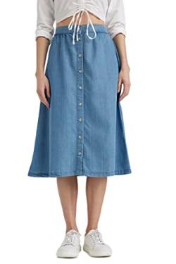 DeFacto Damen Z1722AZ Skirt, MID Blue, 40 von DeFacto