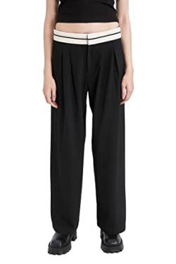 DeFacto Damen Z9240AZ Casual Pants, Black, 36 von DeFacto