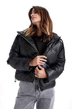 DeFacto Gesteppt Mantel Für Damen Steppjacke für Damen Black,XS von DeFacto