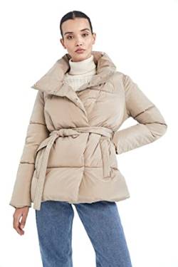 DeFacto Gesteppt Mantel Für Damen Steppjacke für Damen Camel,XL von DeFacto