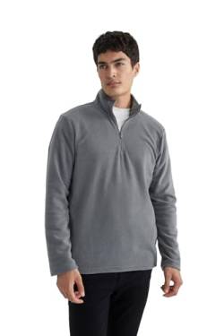 DeFacto Herren Pullover - Troyer mit Half Zip und Reißverschluss für Herren - Stilvolle Strickjacken und Pullover von DeFacto