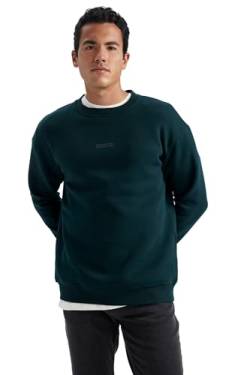 DeFacto Herren Sweatshirts - Bequeme Sweatshirt Herren Pullover Boxy Fit Crew Neck von DeFacto