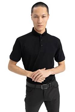 DeFacto Herren T5259AZ Polo Shirt, Black, XS von DeFacto
