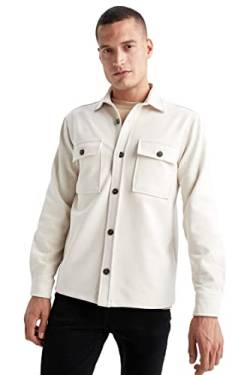 DeFacto Herren T6266AZ Tunic Shirt, Stone, M von DeFacto