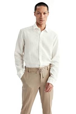 DeFacto Herren W7832AZ Tunic Shirt, Off White, L von DeFacto