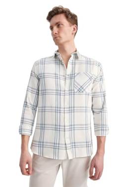 DeFacto Herren Y9545AZ Tunic Shirt, Blue, 3XL von DeFacto