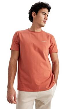 DeFacto Herren Z3086AZ T-Shirt, ORANGE, XL von DeFacto