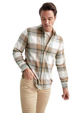 DeFacto Herren Z5181AZ Tunic Shirt, BEIGE, XL von DeFacto