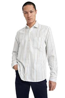 DeFacto Herren Z6236AZ Tunic Shirt, Ecru, XL von DeFacto