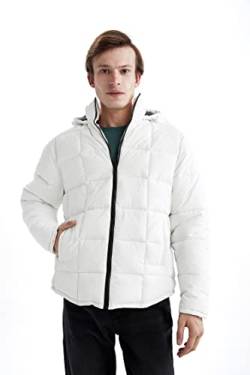 DeFacto Herrenmantel Für Freizeitkleidung Mantel für Herren für Oberbekleidung White 000,XS von DeFacto