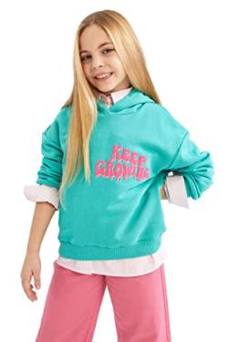 DeFacto Mädchen Z5596a6 Sweatshirt, Grün, 7-8 Jahre EU von DeFacto