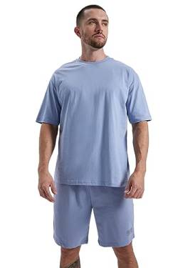 DeFacto Men's A1624AX T-Shirt, Blue, L von DeFacto