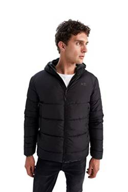 DeFacto Men's X2484AZ Jacket, Black, XXL von DeFacto