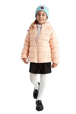 DeFacto Puffer Mantel für Mädchen - Gesteppt Jacke Für Mädchen Salmon,4/5 Y von DeFacto