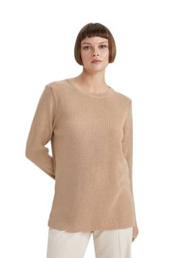 DeFacto Pullover Damen Langarm Blusen & Tuniken - Pullover Damen Winter Sweater Regular Fit Crew Neck von DeFacto