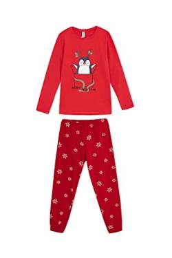 DeFacto Pyjama Set für Mädchen Mädchen SchlafanzugRED,5/6 Y von DeFacto