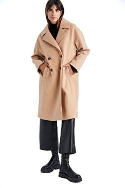 DeFacto Regenjacke für Damen WinterMantel für Damen Camel,S von DeFacto