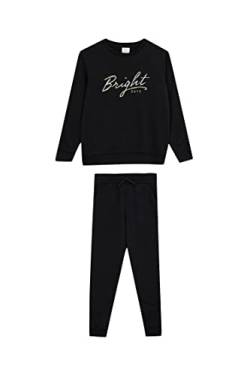 DeFacto Trainingsanzug für Jungen Sweatshirt und Jogginghose Pack für Jungen Black,7/8 Y von DeFacto
