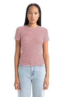 DeFacto Women's B0645AX T-Shirt, RED, Small von DeFacto