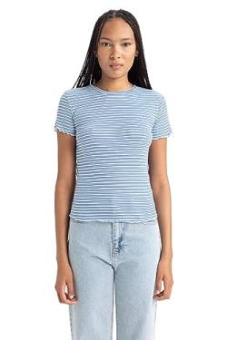 DeFacto Women's B0645AX T-Shirt, ROYAL, Small von DeFacto