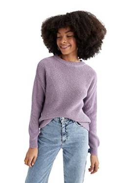 DeFacto Women's H6905AZ Pullover Sweater, LT.Lilac, XXS von DeFacto