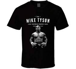Mike Tyson Iron Mike Boxing Champion Black Graphic Tee Shirt Mens Casual T Shirts Tops Clothing von DeFen