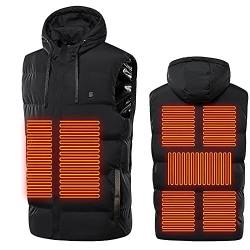 DeHolifer Beheizte Weste Damen Beheizbare Weste Herren mit 7 Heizbereiche USB Elektrische Heizweste Ärmellose Weste Beheizbare Jacke Winterjacke für Outdoor Skifahren von DeHolifer