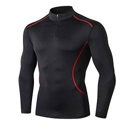 DeHolifer Kompressionsshirt Herren Langarm Laufshirt Atmungsaktiv Sportshirt Jogginganzug Funktionsshirt Langarmshirt Herren Sport T Shirts Männer Sportwear Jogginganzug Sportbekleidung von DeHolifer