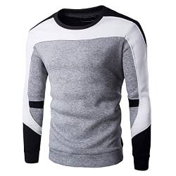 DeHolifer Pullover Herren Ohne Kapuze Sport Sweatshirt Herren Langarmshirt Baumwolle Longsleeve Hoodie Langarm Herrenpullover Casual Pullover Männer Oberteile Unterhemd Tops von DeHolifer