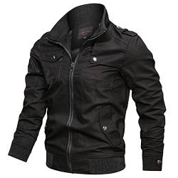 DeHolifer Vintage Jacke Herren Winter Herbst Arbeitsjacke Arbeitsjacke Übergangsjacke Cargo Jacken Männer Winterjacke Casual Softshelljacke Motorradjacke Outdoorjacke Mantel von DeHolifer